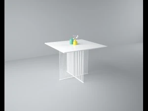 steel table set 3D Model
