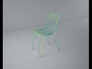 steel table set 3D Model