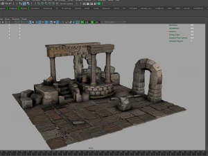 3d temple ruins 3D Model