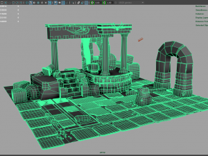 3d temple ruins Modelo 3D