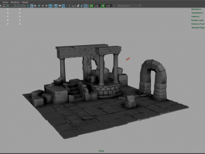 3d temple ruins Modelo 3D