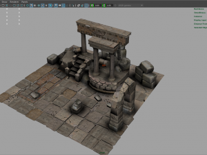 3d temple ruins Modelo 3D
