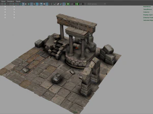 3d temple ruins 3D Model