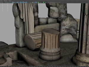 3d temple ruins Modelo 3D