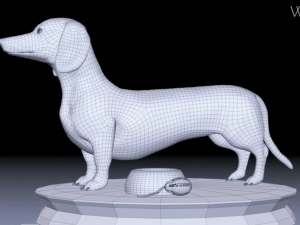 realistic dachshund model 3D Model