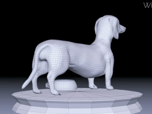 realistic dachshund model 3D Model