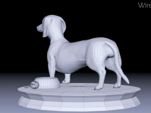 realistic dachshund model 3D Model