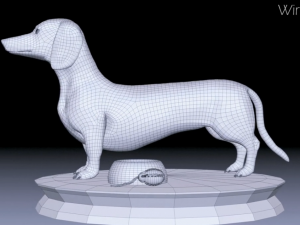realistic dachshund model 3D Model