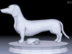 realistic dachshund model 3D Model
