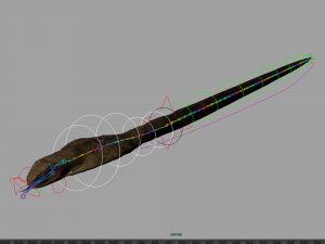 realistic king cobra - rigged 3D Модель