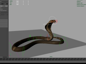 realistic king cobra - rigged 3D Модель