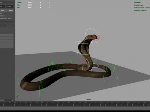 realistic king cobra - rigged 3D Model