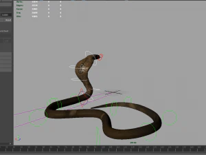 realistic king cobra - rigged 3D Model