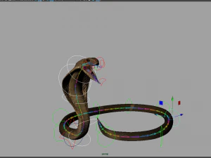 realistic king cobra - rigged 3D Model