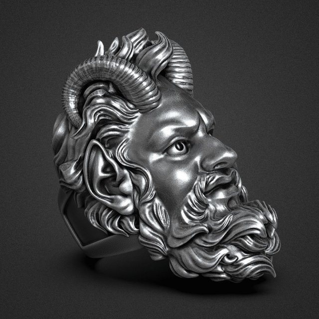 Demon ring 3D print model Modelo de Impressão 3D .c4d .max .obj .3ds .fbx .stl .blend 