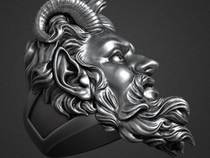 Demon ring 3D print model Modelo de Impressão 3D