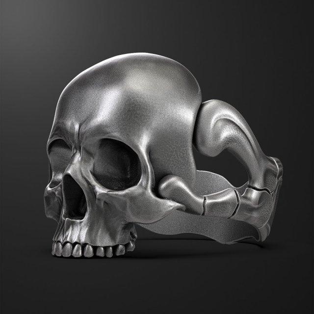 Skull ring 3D print model 3D Print Model .c4d .max .obj .3ds .fbx .stl .blend 