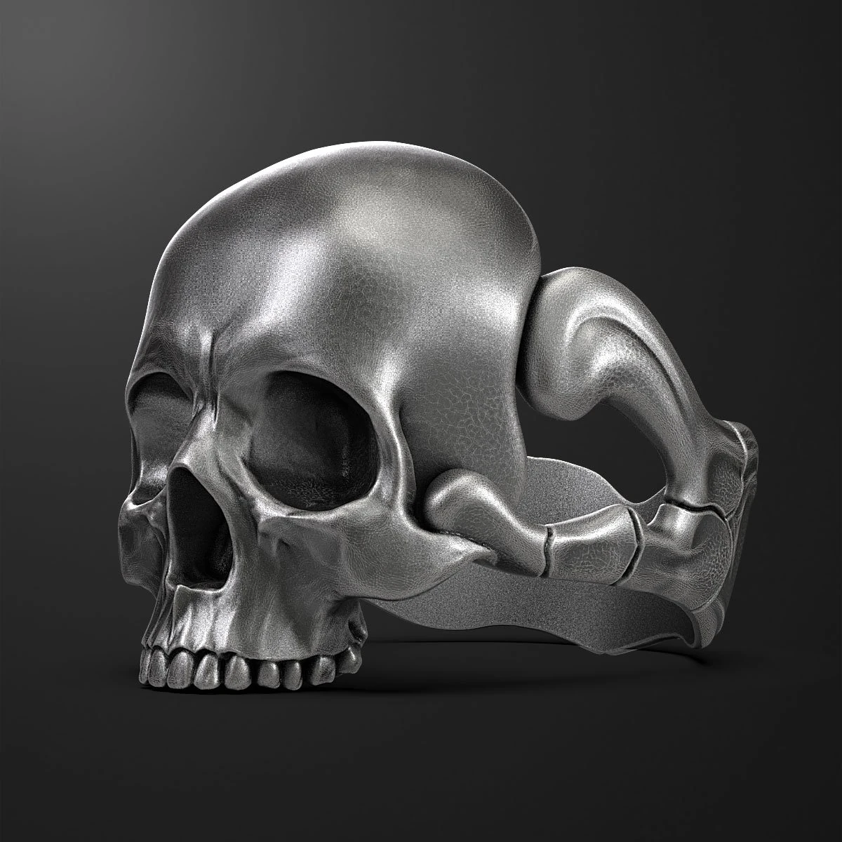 Skull ring 3D print model 3D Print Model .c4d .max .obj .3ds .fbx .stl .blend