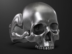 Skull ring 3D print model 3D Print Model