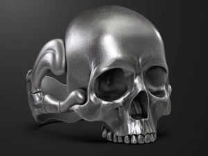 Skull ring 3D print model 3D Print Model
