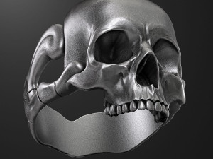 Skull ring 3D print model 3D Print Model