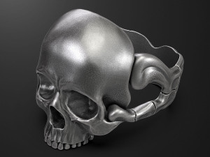 Skull ring 3D print model 3D Print Model