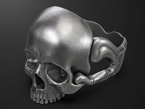 Skull ring 3D print model 3D Print Model