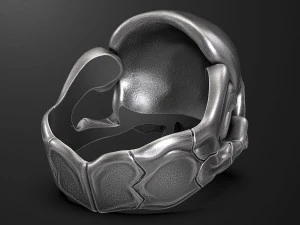 Skull ring 3D print model 3D Print Model