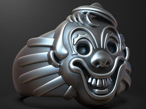 Ring Clown 3D print model Modèles 3D en vedette