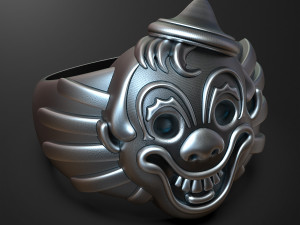 Ring Clown 3D print model Modèles 3D en vedette