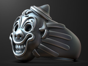 Ring Clown 3D print model Modèles 3D en vedette