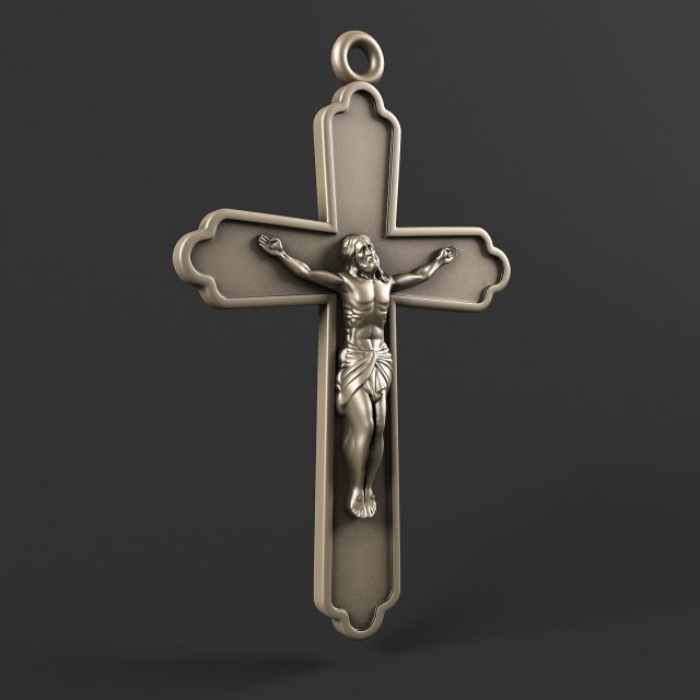 Jesus on the cross 3D print model 3D Baskı Modeli .c4d .max .obj .3ds .fbx .stl .blend 