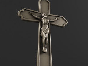 Jesus on the cross 3D print model 3D Baskı Modeli