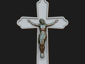 Jesus on the cross 3D print model 3D Baskı Modeli