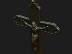 Jesus on the cross 3D print model 3D Baskı Modeli