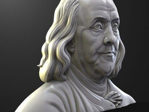 Benjamin Franklin bas relief 3d 3D print model Modelo de Impressão 3D