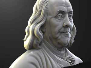 Benjamin Franklin bas relief 3d 3D print model 3D Print Model
