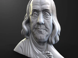 Benjamin Franklin bas relief 3d 3D print model 3D Print Model