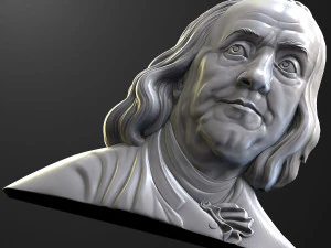 Benjamin Franklin bas relief 3d 3D print model 3D Print Model
