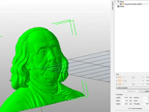 Benjamin Franklin bas relief 3d 3D print model 3D Print Model