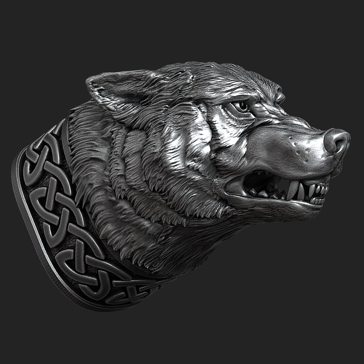 Wolf Head 3D print model 3D Print Model .c4d .max .obj .3ds .fbx .stl .blend 