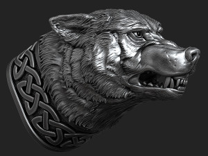 Wolf Head 3D print model 3Dプリントモデル