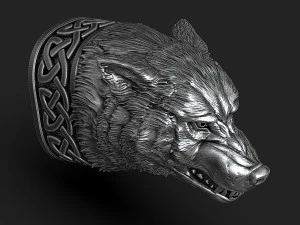 Wolf Head 3D print model 3D Print Model