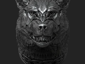 Wolf Head 3D print model 3D Print Model