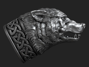 Wolf Head 3D print model 3Dプリントモデル