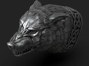 Wolf Head 3D print model 3D Print Model