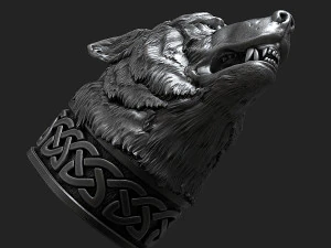 Wolf Head 3D print model 3D Print Model