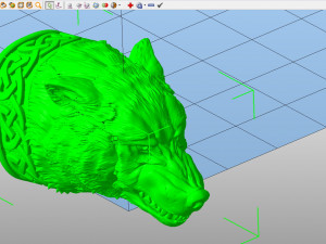 Wolf Head 3D print model 3Dプリントモデル