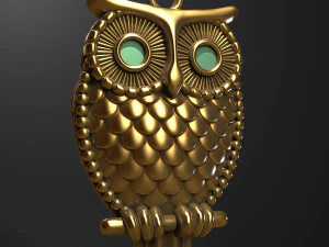 Owl pendant 3D print model 3D Print Model