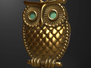 Owl pendant 3D print model 3D Print Model